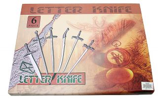 Set 6pcs Lord of The Rings Letter Opener Swords 5644