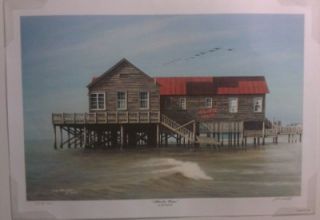 Jim Booth 1990 Atlantic House, Folly Beach SC Signed and Numbered 328