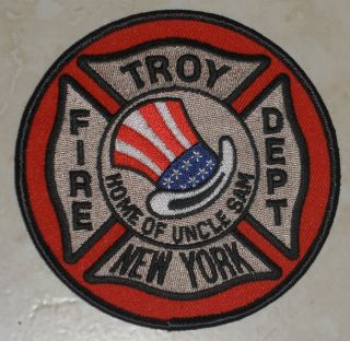 New York City of Troy Home of Uncle Sam Fire Dept Patch