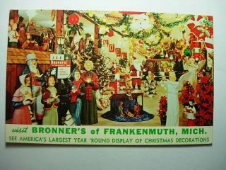 1970s Bonners Store Frankenmuth Michigan MI Christmas Xmas Santa