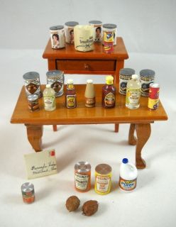   Miniature Lot of 24 Grocery Food Canned Heinz Purex Vinegar Mail