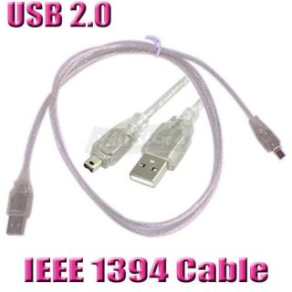 4ft USB to Firewire IEEE 1394 4pin Adapter Cable 1 2M