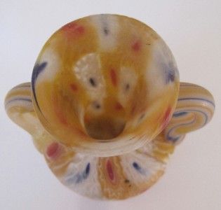 Rare Vintage Fratelli Toso Millefiori Satin Glass Miniature Vase