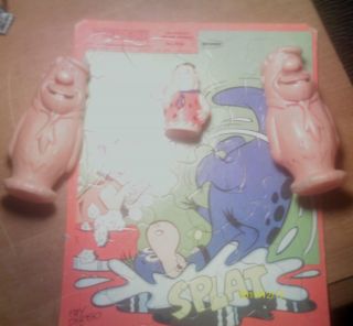  1972 N Up Finger Puppet Puzzle 2 Fred s Hanna Barbera Old Toy