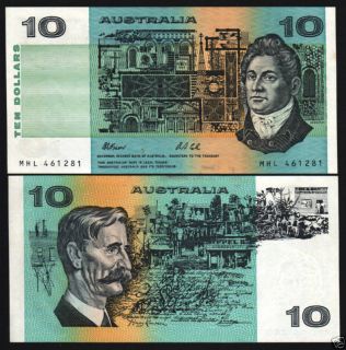 Australia $10 P45G 1991 Greenway Lawson UNC Fraser Cole