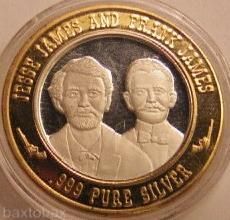 gunfighters series 999 pure silver frank jesse james
