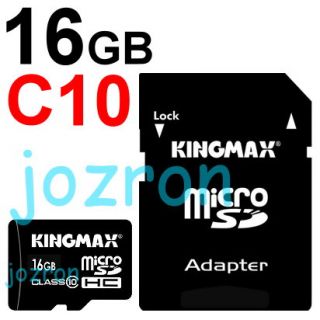 Kingmax 16GB 16g Micro SD SDHC Card SD Adapter Class 10