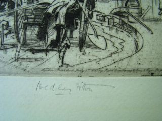 Hedley Fitton (1859 1929) British Artist Orig. Etching French Street