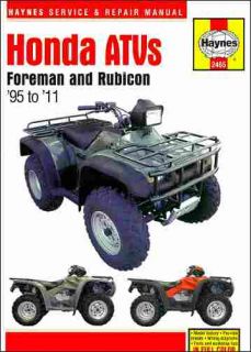 1995 2011 Honda Foreman 400 450 Rubicon 500 ATV Repair Shop Service