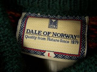 Dale of Norway Nordic Wool Sweater L Teal 1997 Trondheim Pullover