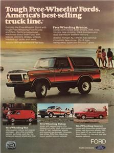  Bronco Ad Tough Free Wheeling Fords Best Selling Truck Line