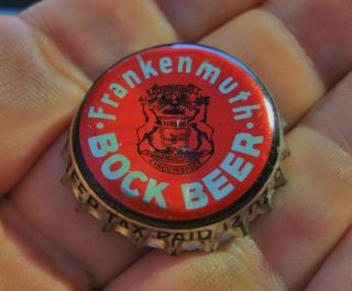 Vintage Frankenmuth Bock MI Tax Beer Cork Bottle Cap Crown MI Michigan