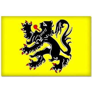Flanders Flemish Flag Car Bumper Sticker Decal 5 x 4