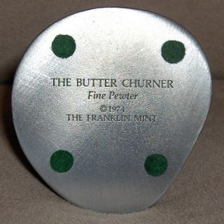 1974 Franklin Mint The Butter Churner Pewter Figurine