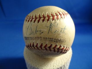 Babe Ruth Autographed Signed Mini Ford Frick Baseball Auto w
