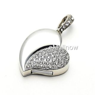  Crystal Jewelry USB Flash Memory Drive Necklace Pendant 8GB