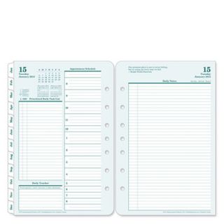 FranklinCovey Classic Original Ring bound Daily Planner Refill   Jan
