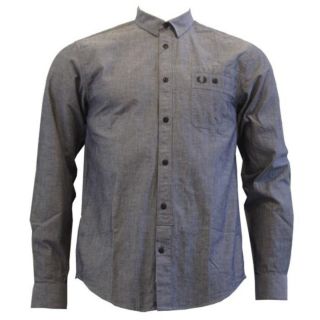 Fred Perry M1341 Chambray Work Shirt Indigo Small Brand New with Tags
