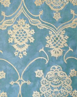 FORTUNY Fabric Veronese Blue and Gold Long Staple Cotton New