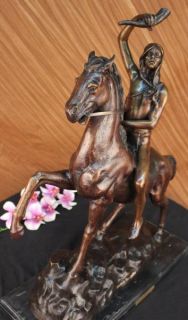 Frederic Remington Scalp Bronze Sculpture Statue Art Nouveau Figure