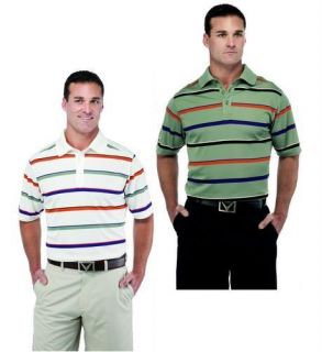 Callaway Dry Comfort Performance Foster Stripe Polo Shirt 2 Colors