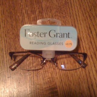 New Foster Grant Reading Glasses 0 75 Metal Frame