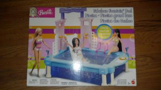  New in The Box Barbie Fabulous Fountain Pool Playset Mattel New