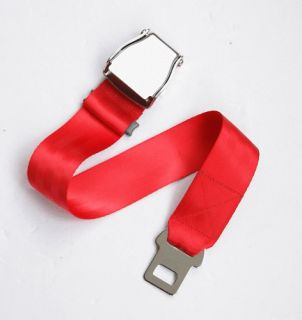 Airplane Airline Seat Belt Extension Extender in Red