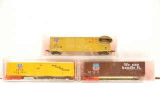  3 Union Pacific Railroad 50 Box Cars Roundhouse Kits