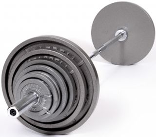 Troy Barbell USA 300lb Deluxe Olympic Plate Weight Set with Bar