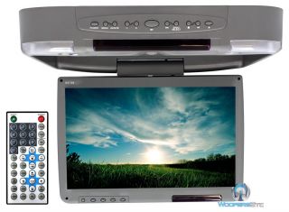 GX1729 Grey XO 17 Car Flip Down Monitor DVD TV Screen IR USB SD FM