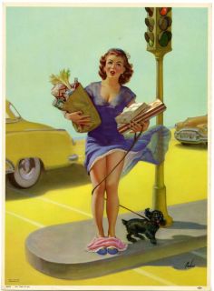 Art Frahm 52 Pin Up Print Cheesecake Themed No Time to Go