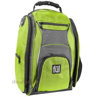 ful 5093bplime jt backpack bag lime green new 19 x 13 x 7 1680d