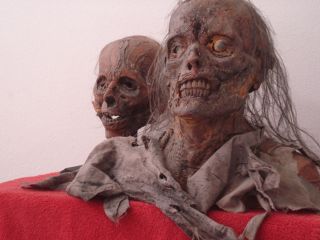 Zombie horror prop 2 masks KNB Fulci Romero Dead Original Screen Used