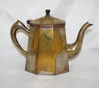  Art Deco Silver Plated Coffee Tea Pot Set Fulgor Arentina circa 1920