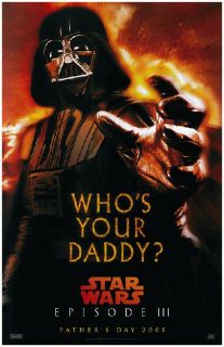 Star Wars Darth Vader Promo Poster Episode III 2005