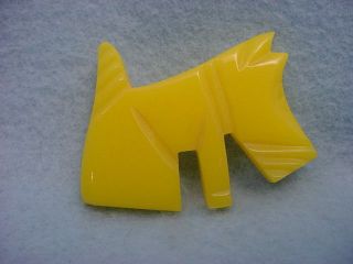  Scottie Dog Carved Pin Resin France