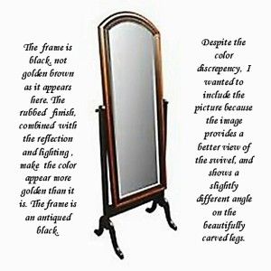  Style Cheval Distressed Black Full Length Standing Mirror