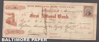  Mobile Alabama Grand Trunk Railroad Co Francis B Clark Signed