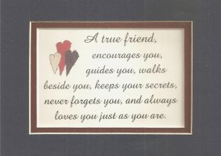 True Friends Friendship Encourages Verses Poems Plaques