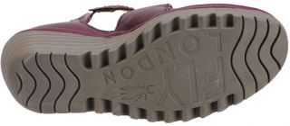 Fly London Yogo Purple Leather Womens New Wedge Shoes