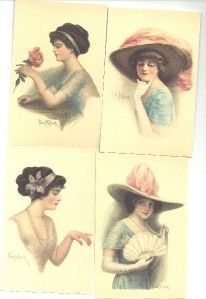 LOT 12 Different Pretty Victorian Ladies by Artist Frank H. Desch