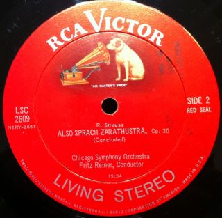 Fritz Reiner Strauss Also Sprach Zarathustra LP VG LSC 2609 Vinyl 1962
