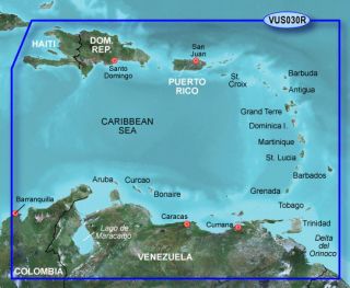 Garmin Bluechart G2 Vision VUS030R Southeast Caribbean