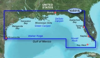 Garmin Bluechart G2 Vision VUS515L Gulf of Mexico