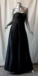 Frank Usher Black Strapless Vintage Gown Dress XS 0