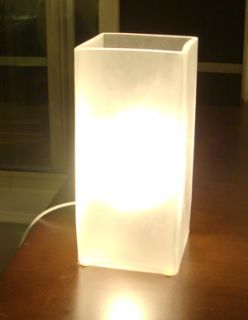IKEA Grono Designer Table Lamp Frosted Glass White Plain Clear