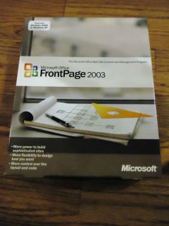 Microsoft Office Front Page 2003 Full SKU 392 02487 SEALED Retail Box
