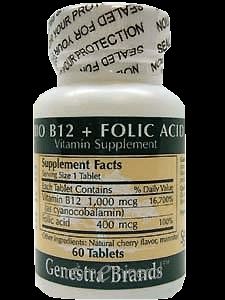 bio b12 folic acid 60 tabs by genestra