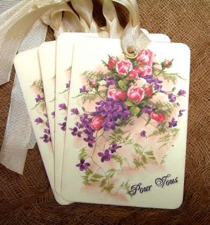 Hang Tags ★ FRENCH FOR YOU FLOWER BOUQUET ★ Gift Tags